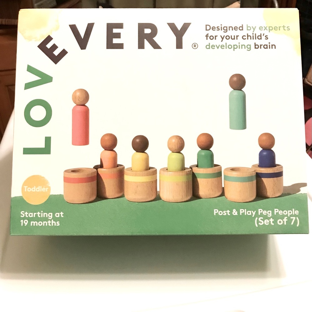 Lovevery Post & Play Peg People Toy